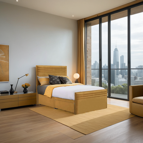 Style Chic Hybrid Fabric Bed 2 Drawer