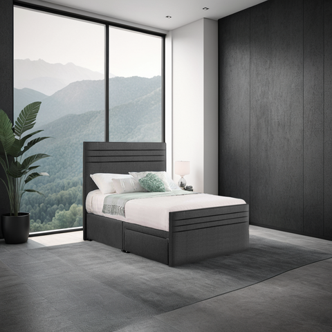 Style Chic Hybrid Fabric Bed 2 Drawer