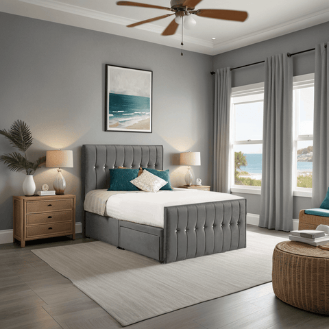 Style Sparkle Hybrid Fabric Bed 2 Drawer