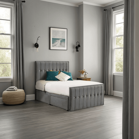 Style Sparkle Hybrid Fabric Bed 4 Drawer