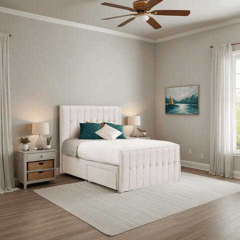 Style Sparkle Hybrid Fabric Bed 2 Drawer