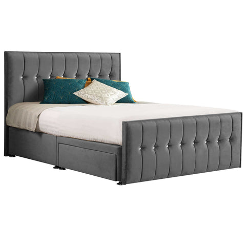 Style Sparkle Hybrid Fabric Bed 2 Drawer